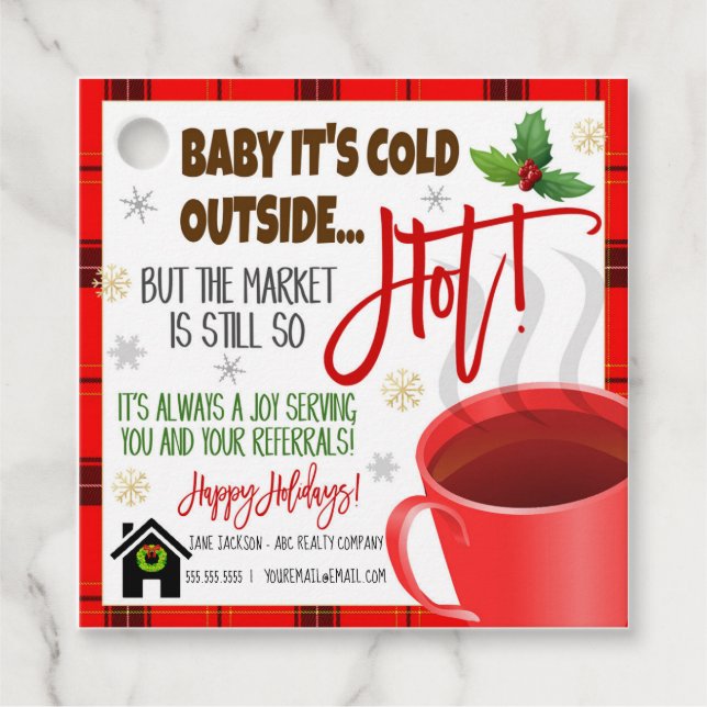 Étiquettes Cadeau Tag Marché chaud immobilier (Devant)