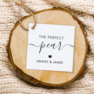 Étiquettes Cadeau Tag Perfect Pear, Tag Cadeau Mariage, Kraft