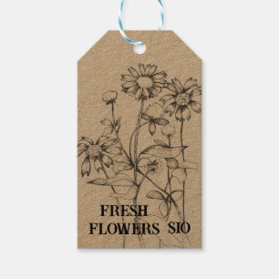 Étiquettes-cadeau Tag Prix du Bouquet de fleurs Marché agricole