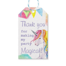 Tag Rainbow Unicorn Anniversaire Favoriser