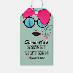 Étiquettes-cadeau Tag sweet sixteen Paris Thème Anniversaire