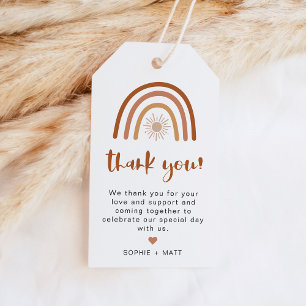 Étiquettes-cadeau Tag TINLEY Boho Terracotta Rainbow Favoriser