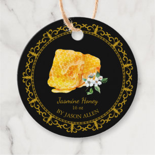 Étiquettes Cadeau Tag vintage de nid d'abeille Jasmine infusée de mi