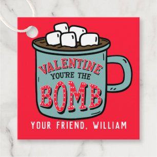 Étiquettes Cadeau Tag Vous êtes La bombe de cacao Hot Bomb Valentine