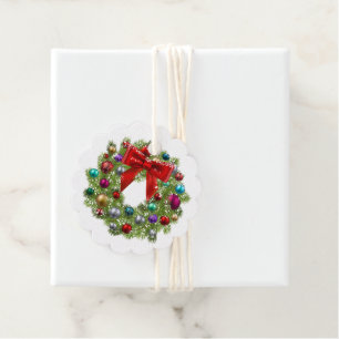 Étiquettes Cadeau Tag-Wreath Favoriser Tags