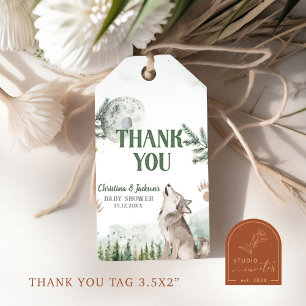 Étiquettes-cadeau Tags cadeaux de Baby shower Forest Wolf