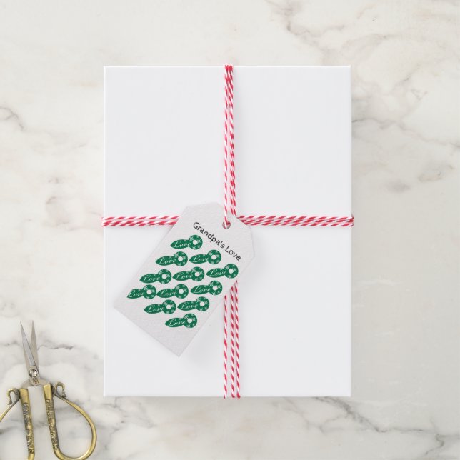Étiquettes-cadeau Tags cadeaux de Noël Amour (Avec de la ficelle)