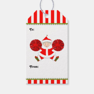 Étiquettes-cadeau Tags cadeaux de Noël Cheerleader