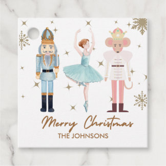 Étiquettes Cadeau Tags cadeaux de Noël Nutcrackers et Ballerina
