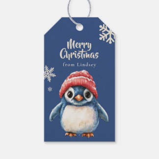 Étiquettes-cadeau Tags cadeaux de Noël personnalisés avec pingouin