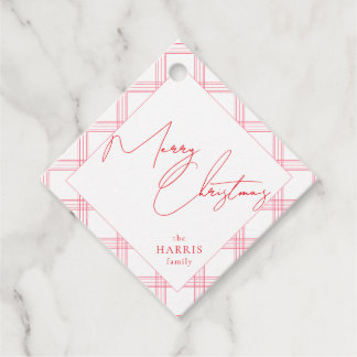 Étiquettes Cadeau Tags cadeaux de vacances - Rose et rouge chaud