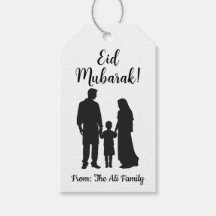 Tags cadeaux Eid Moubarak personnalisés - Famille 