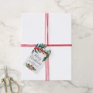 Étiquettes-cadeau Tags cadeaux Holiday Holly Christmas