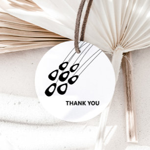 Étiquettes Cadeau Tags cadeaux Merci de Peacock Moderne