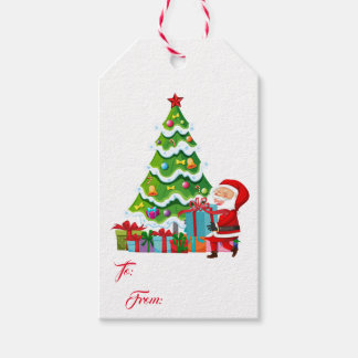 Étiquettes-cadeau Tags cadeaux-Noël Père Noël Tags cadeaux