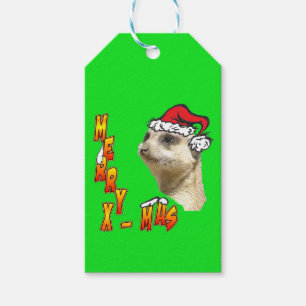 Étiquettes-cadeau Tags Cadeaux personnalisés de Noël Meerkat