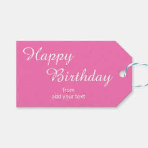 Étiquettes-cadeau Tags cadeaux Sunset Pink Birthday