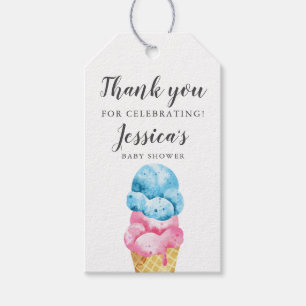 Étiquettes-cadeau Tags cadeaux Twins Ice Cream Baby shower