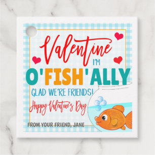 Étiquettes Cadeau Tags cadeaux Valentine Goldfish
