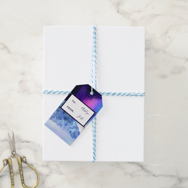 Étiquettes-cadeau Tags cadeaux Winter Wonderlights (Avec de laficelle)