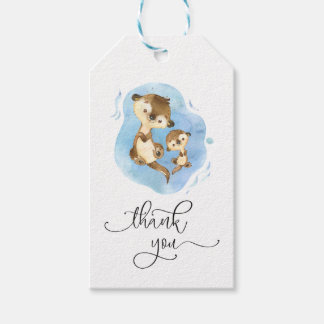 Étiquettes-cadeau Tags de Merci de la famille Otter