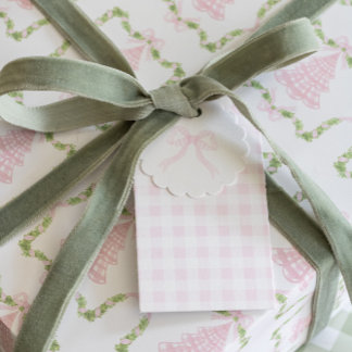 Étiquettes Cadeau Tags de préférence En vichy Bow d'Addy