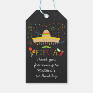 Étiquettes-cadeau Tags favoris de Fiesta Chalkboard Party