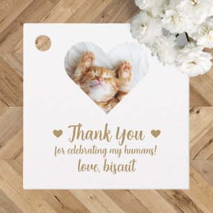 Étiquettes Cadeau Tags favoris de mariage de chat photo personnalisé