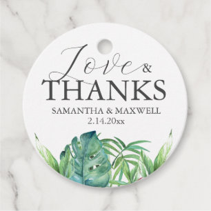 Étiquettes Cadeau Tags favoris de mariage personnalisés Feuilles de