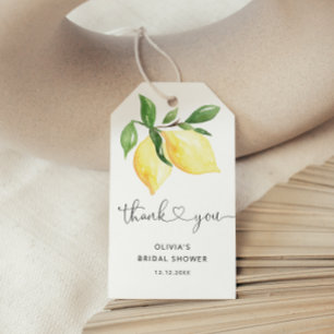Étiquettes-cadeau Tags Favoris de Merci de Fête des mariées citron