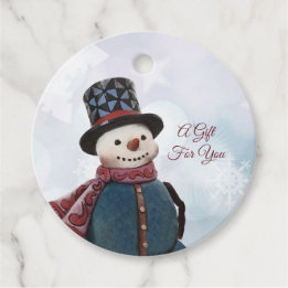 Étiquettes Cadeau Tags favoris Snowman personnalisés