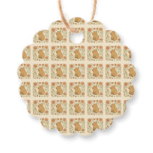 Tags vintages de Faveur Florale Capybara