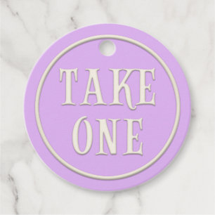 Étiquettes Cadeau "Take One" Wonderland Tea Party Pastel Purple