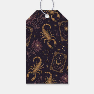 Étiquettes Cadeau Tarot Vintage Scorpion