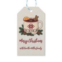 Tasse de vin chaud nordique de Noël avec pin des f