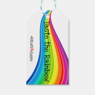 Étiquettes-cadeau Taste the Rainbow "V" Hashtag Gift Tags