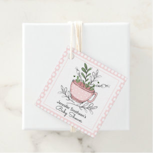 Étiquettes Cadeau Tea Cup Tea Party Baby shower Merci Favoriser Tags