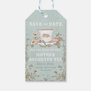 Étiquettes-cadeau Tea Party fleur sauvage Anniversaire Enregistrer l