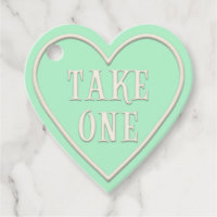 Tea Party "Take One" Coeur vert Personnalisé