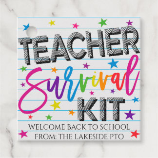 Étiquettes Cadeau Teacher Survival Kit Gift Tags, Welcome Back