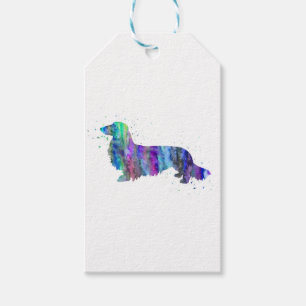 Étiquettes-cadeau Teckel, copie d'aquarelle de chien de teckel,