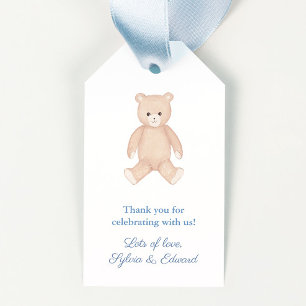 Étiquettes-cadeau Teddy Bear Baby shower traditionnel Favoriser les