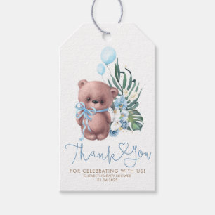 Étiquettes-cadeau Teddy Bear Cute Boho Baby shower Merci