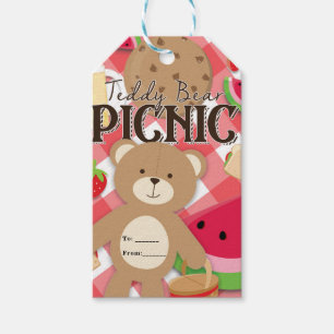 Étiquettes-cadeau Teddy Bear Pique-nique Été Anniversaire Fête Favor