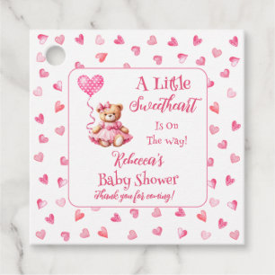 Étiquettes Cadeau Teddy Bear Un Petit Baby shower Fille Amoureuse