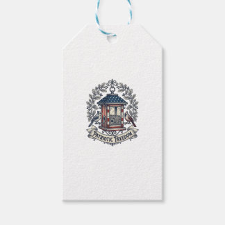 Étiquettes-cadeau Tee-shirt graphique vectoriel de mangeoire à oisea