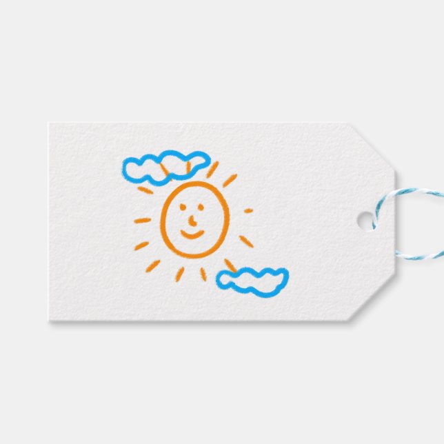Étiquettes-cadeau Télécharger des enfants Dessiner Transformer des e (Devant (Horizontal))