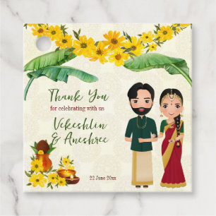 Étiquettes Cadeau Telugu Tamil mariage indien du Sud personnalisé