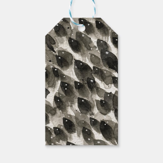 Étiquettes-cadeau Tempête de poissons (Devant)