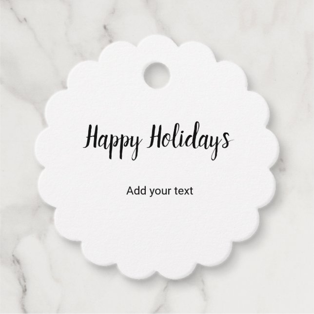 Étiquettes Cadeau temps de noël minimal simple ajouter votre texte g (Devant)